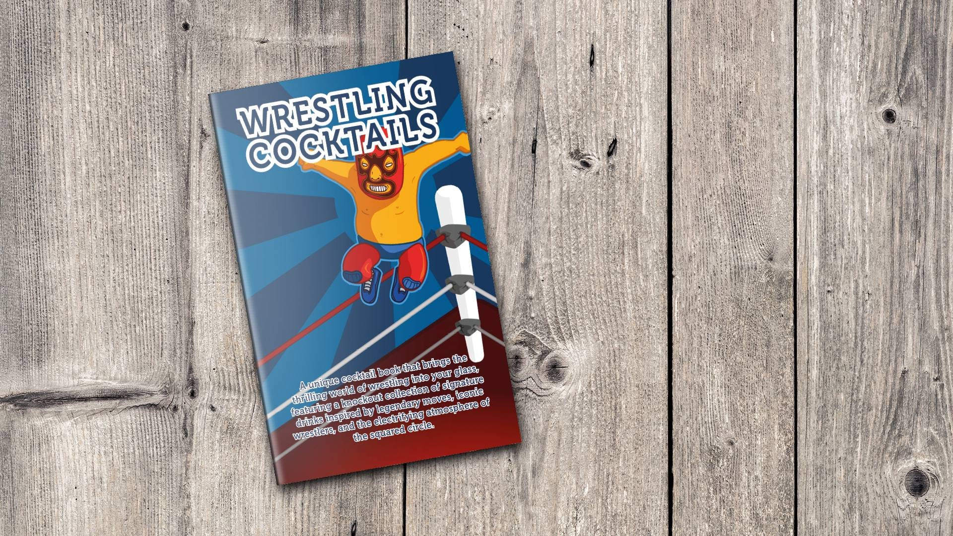 Wrestling Cocktail Book! Mini Adult Cocktail Making Book - Fun Gift