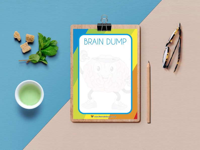 Brain Dump Pad A6 Notepad - Mental Health & Wellbeing Gift