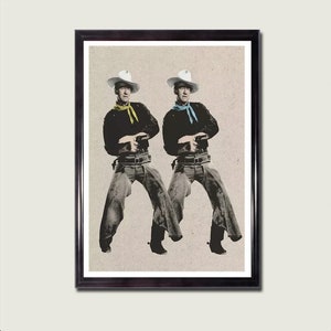 JOHN WAYNE - Andy Warhol, Pop Art, Western, Cowboy, Légende de l'Amérique