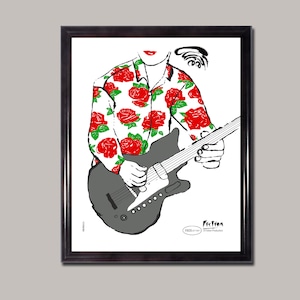 THE CURE - Robert Smith, Rose Pattern, Andy Warhole, Mid Century Modern, Pop Art, Music Print, Art Print