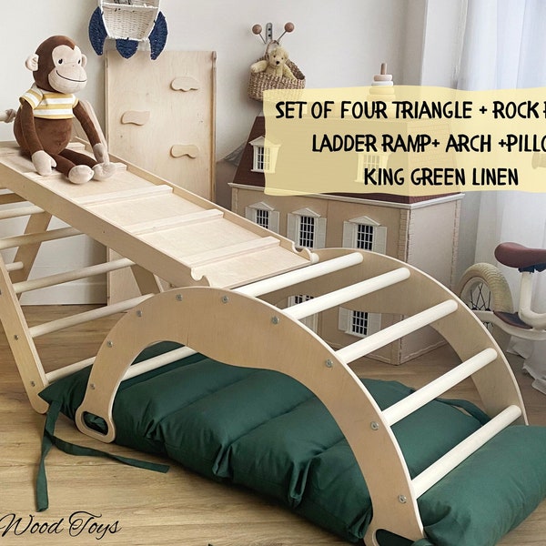 READY TO SHIP! Climbing Triangle, Montessori Climber, Climbing Arch and Ramp, Climbing set, Pikler triangle, Kletterbogen, Spielbogen