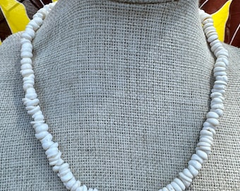 Authentic White Puka Shell Necklace
