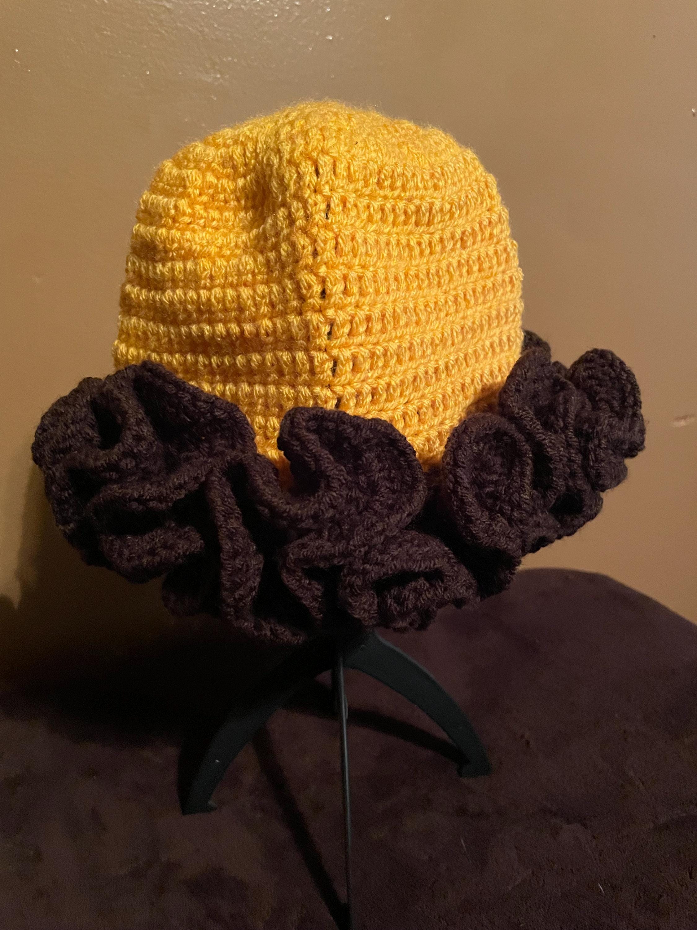 Handmade Crocheted Ruffle Hat - Etsy