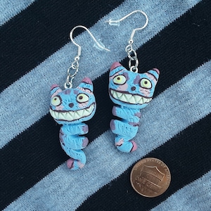 Spooky Alice in Wonderland Cheshire Cat Earrings