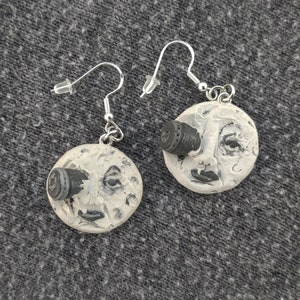 Georges Méliès Silent Film A Trip To The Moon Earrings Pendants image 1