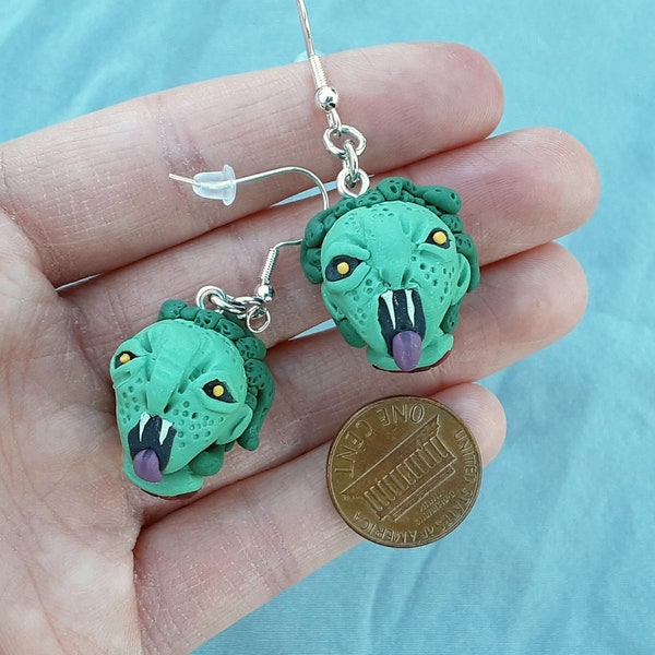 Medusa's Head Pendants and Earrings