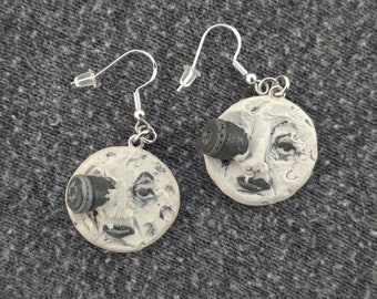 Georges Méliès Silent Film A Trip To The Moon Earrings Pendants