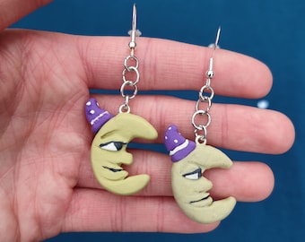 Sleepy Moon Earrings