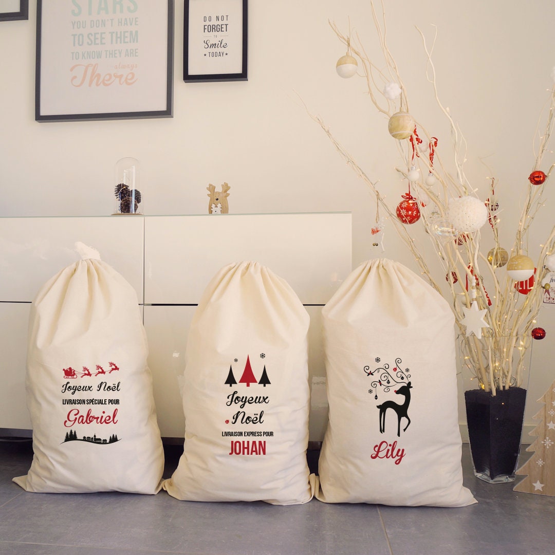 Grande Hotte de Noël Personnalisée