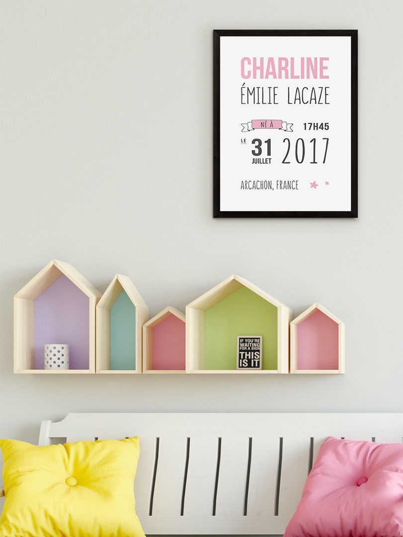 Affiche Naissance Personnalisée - 30x40