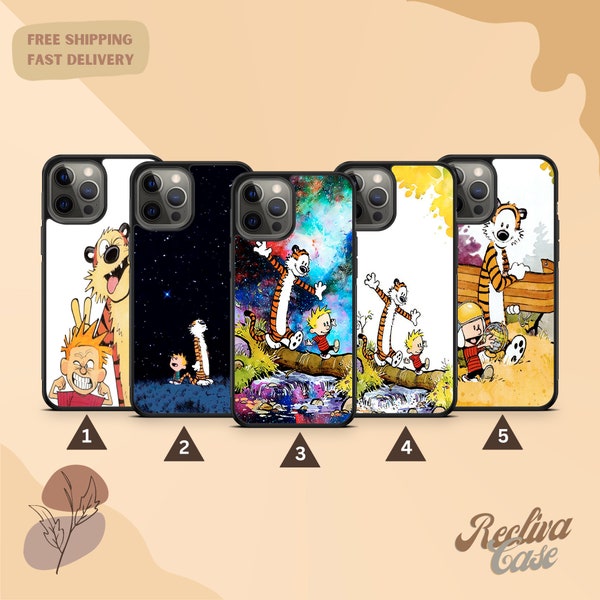 New Design Calvin and Hobbes For iPhone 15 Pro Max 15 Pro 14 13 12 Pro Max XR XS Max Case Samsung S24 S23 Ultra S22 Plus Note 20 Ultra Case