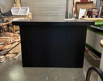 Barra de madera portátil - totalmente negra