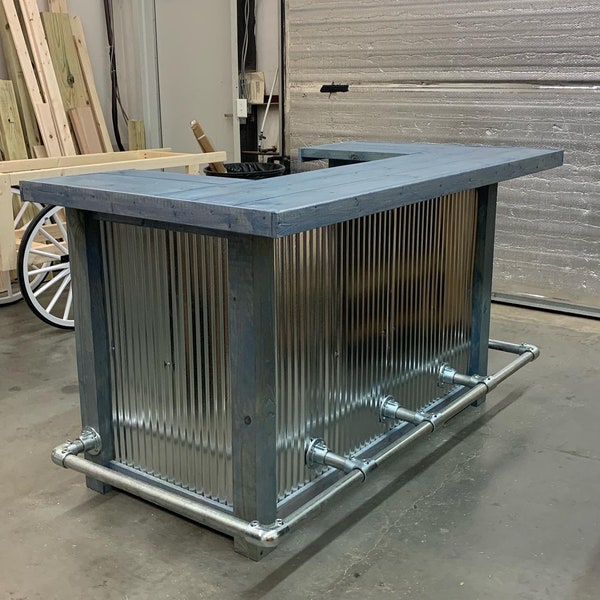 Blue Wave Lighted Patio Bar