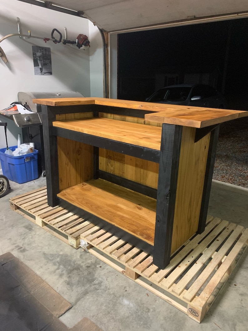 Beautiful AllWood Rustic Outdoor/Indoor Bar Etsy