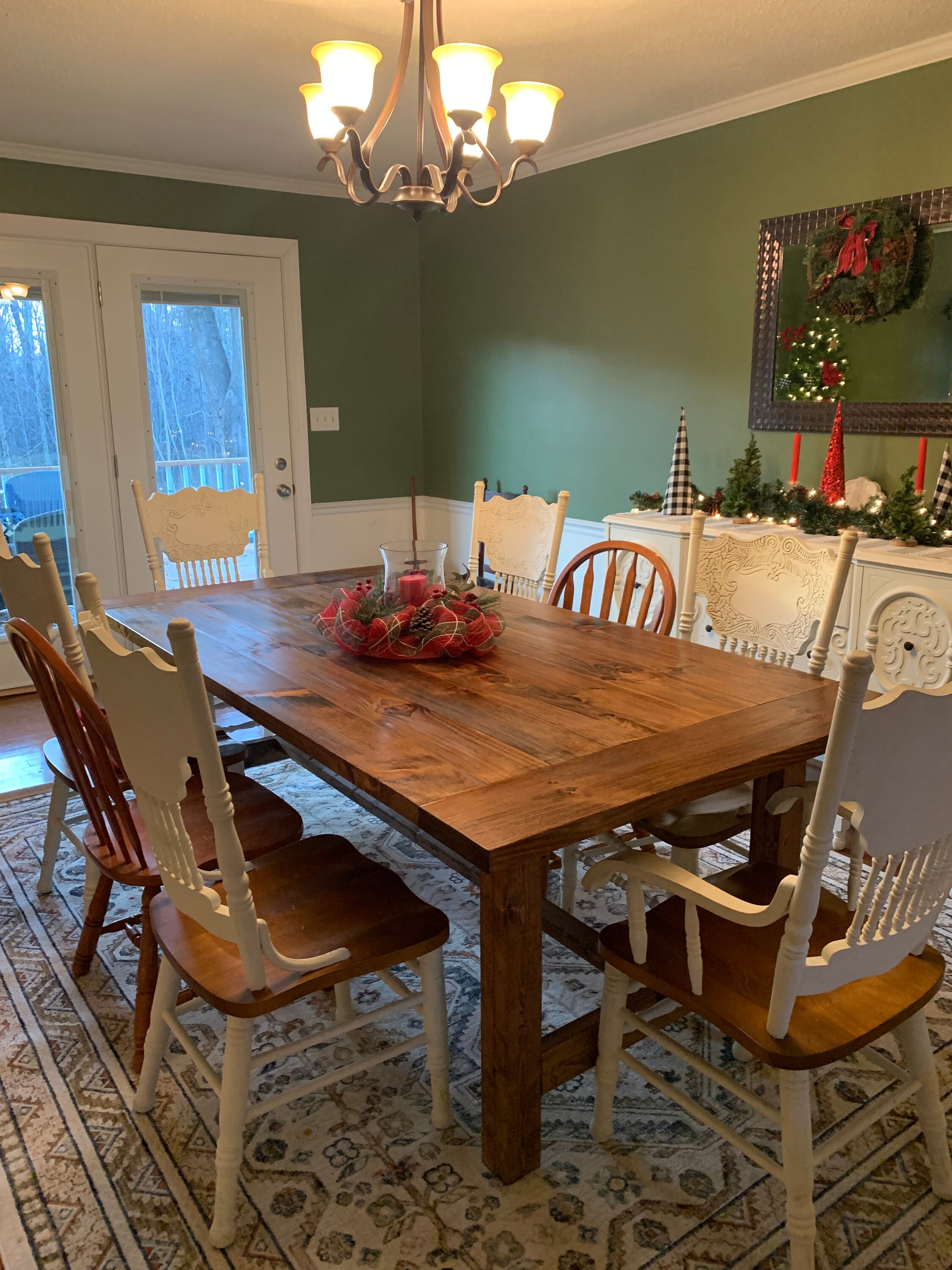 Farmhouse Dining Table - All Wood - Etsy