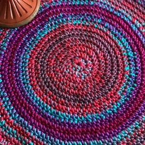 Simple Crochet Placemat Pattern Crochet Home Decor Easy Crochet Pattern Crochet In The Round Boho Crochet Mat image 6