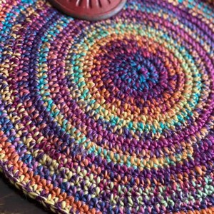 Simple Crochet Placemat Pattern Crochet Home Decor Easy Crochet Pattern Crochet In The Round Boho Crochet Mat image 3