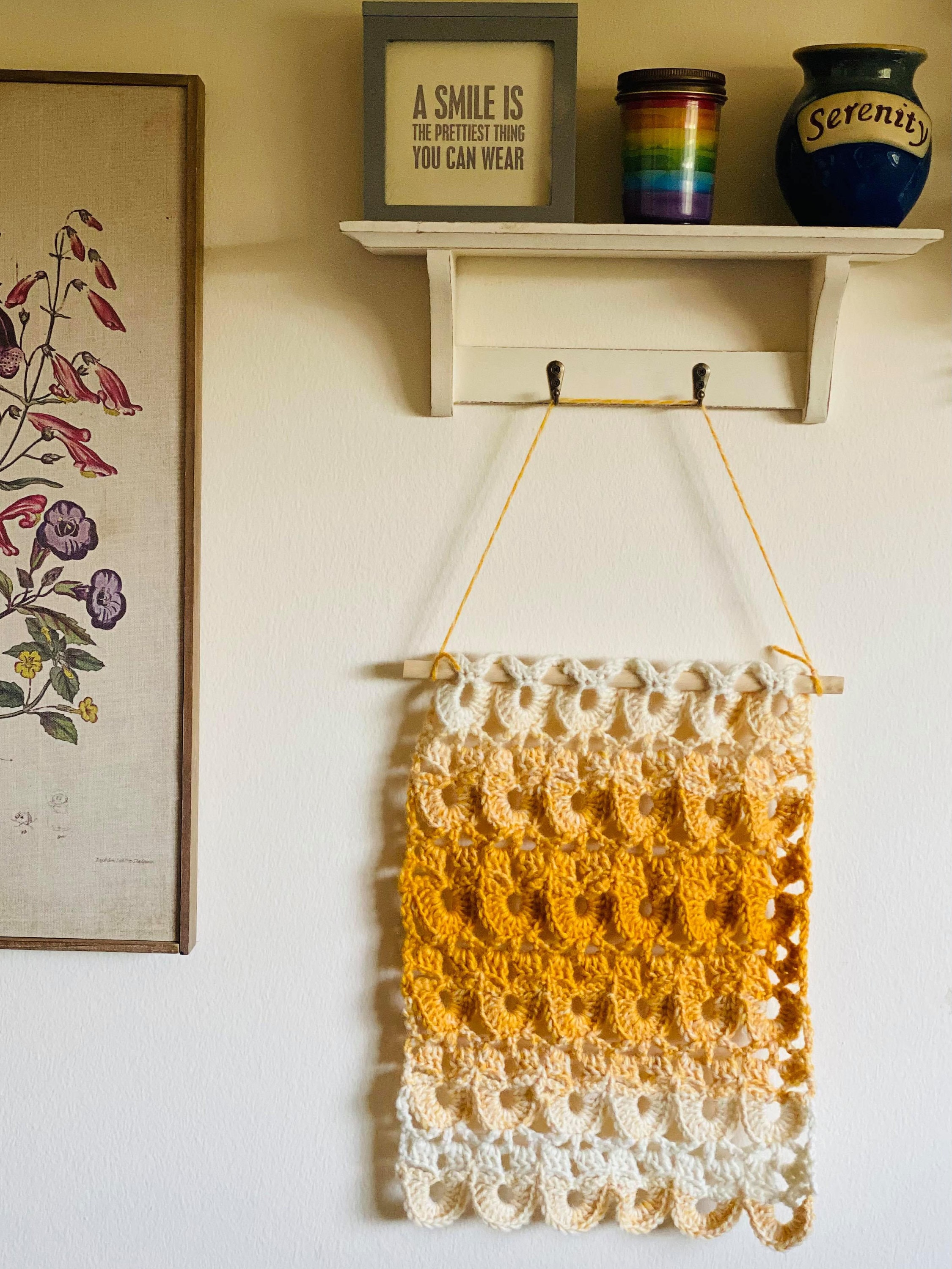Bohemian Wall Hanging Crochet Decor Pattern DIY Boho Wall Decor Crochet