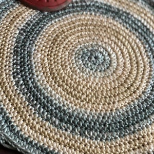 Simple Crochet Placemat Pattern Crochet Home Decor Easy Crochet Pattern Crochet In The Round Boho Crochet Mat image 2