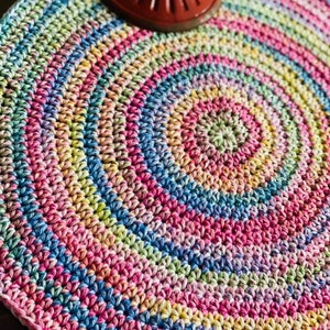 Simple Crochet Placemat Pattern Crochet Home Decor Easy Crochet Pattern Crochet In The Round Boho Crochet Mat image 4