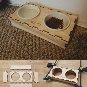 Pet Bowl Stand - Plywood | CNC Plans | DXF | Laser | DIY | Vector V-Carve file
