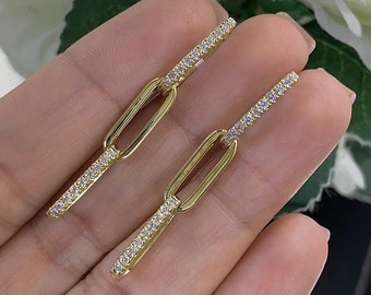 14K Yellow Gold 0.42ct Diamond Earrings DC-E13966-5 . ZGJ