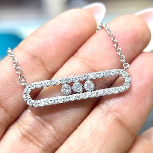14KT White Gold Necklace - 0.70 Total Carat G VS2 Natural Diamond Pendant - Elegant Fine Jewelry