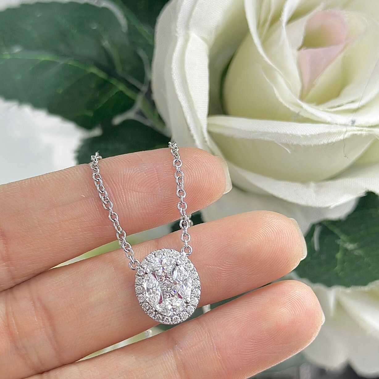 14k White Gold Diamond Invisible Set Ring 5.17 Ctw – Avianne