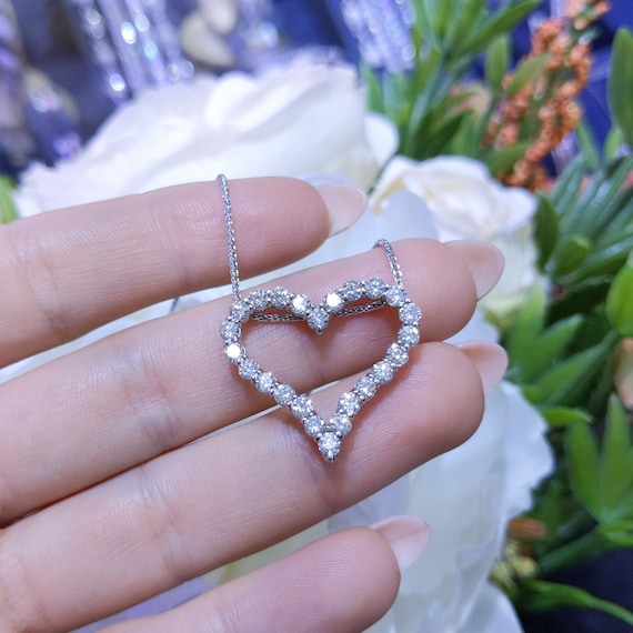 white gold heart