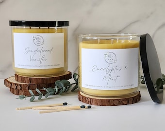 3 Wick Luxury Pure Beeswax Candles