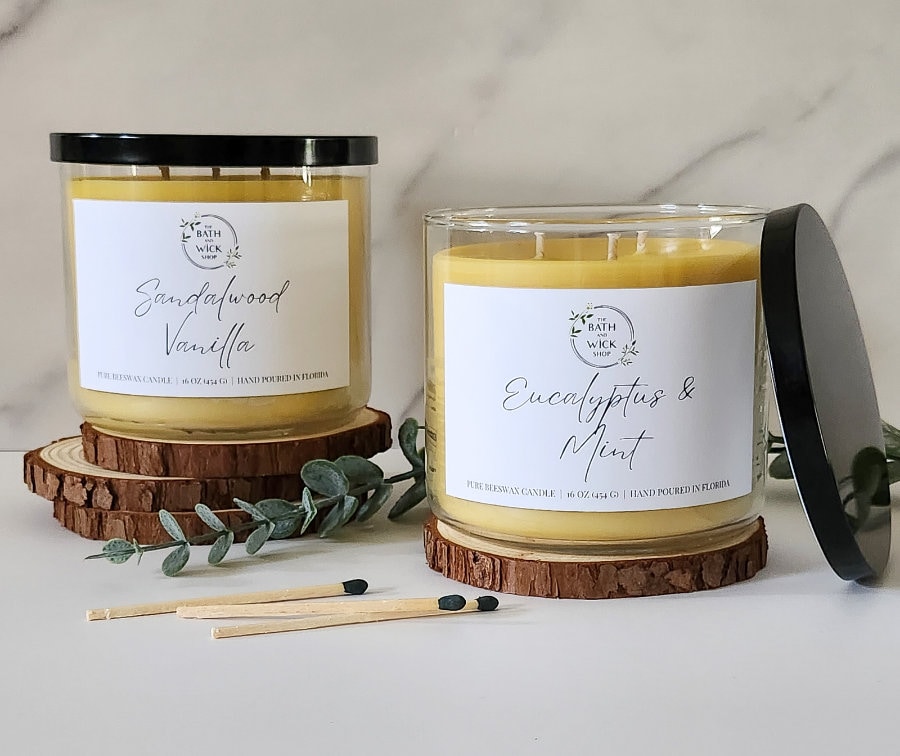 Beeswax Flat Top Votives Pure Beeswax Candles Directly From the Beekeeper 