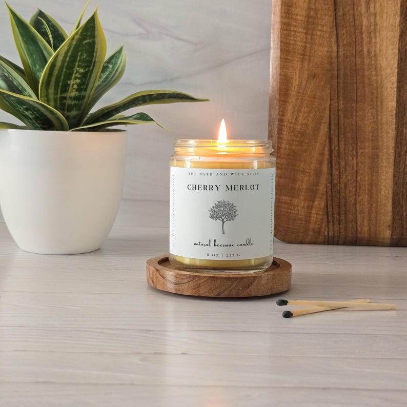 TheBathandWickShop Beeswax Candle
