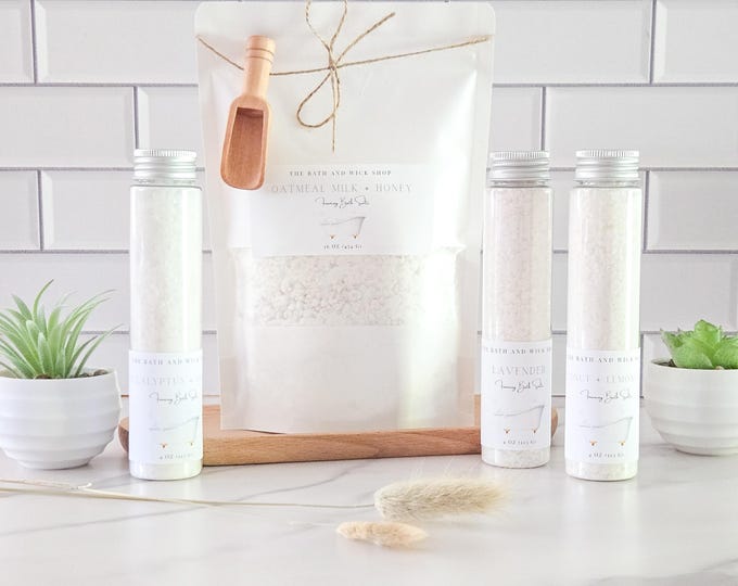 Natural Foaming Bath Salts | Bath Soak | Self Care Spa Gifts