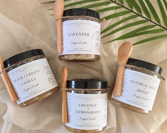 All Natural + Organic Sugar Scrubs | Hand + Body Skincare