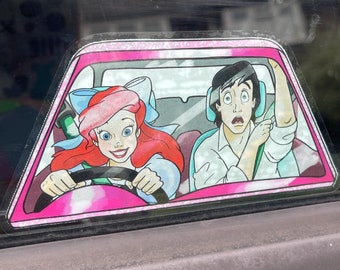 Ariel and Eric Disney car window vinyl sticker