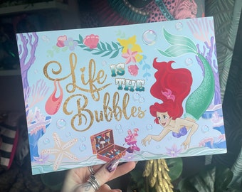 The Little Mermaid • Life is the Bubbles • Glitter look A4 Art Print
