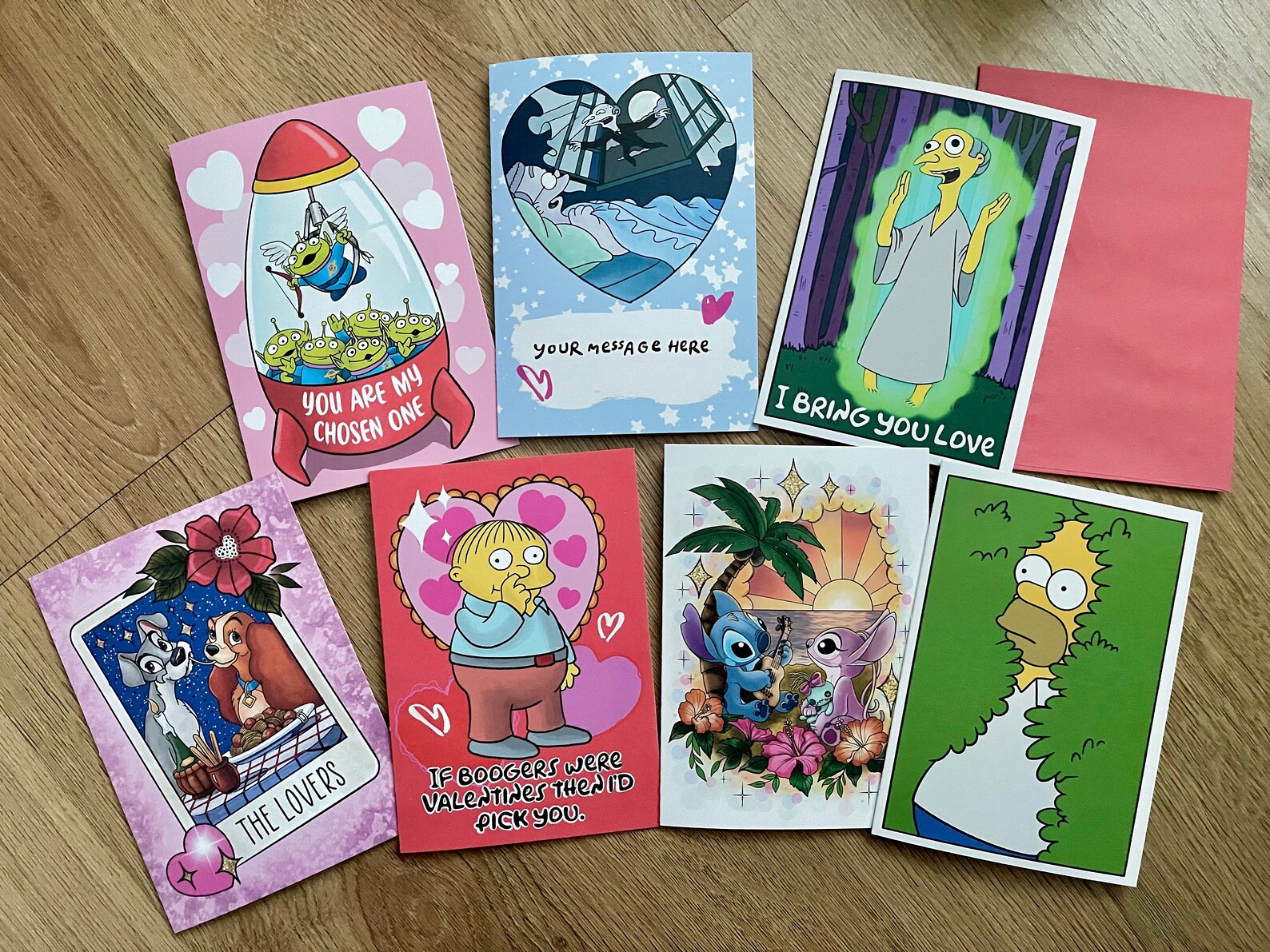 Mr Burns Simpsons I Bring You Love Alien A6 Greetings Card Etsy