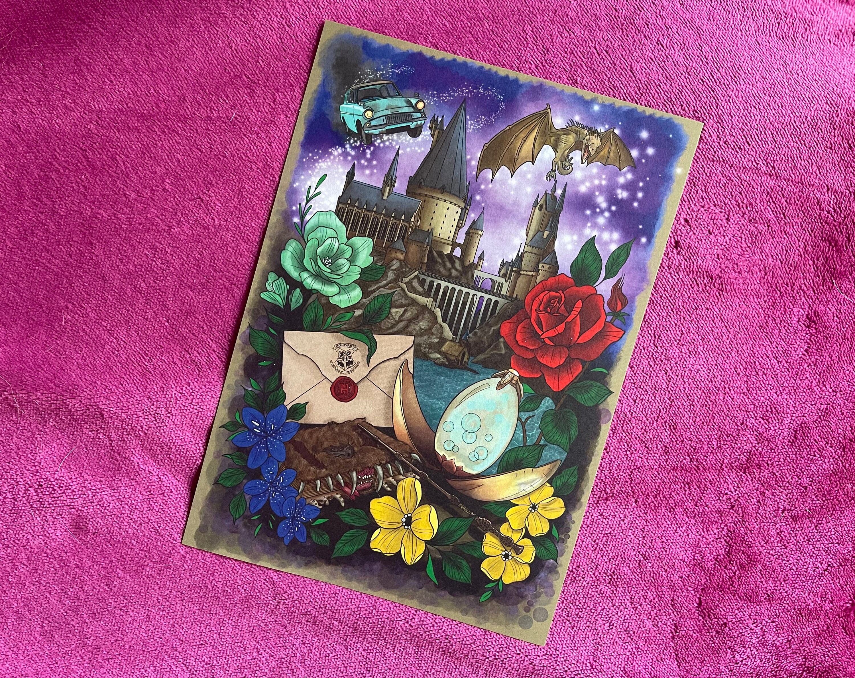 Harry Potter Hogwarts A5 art print