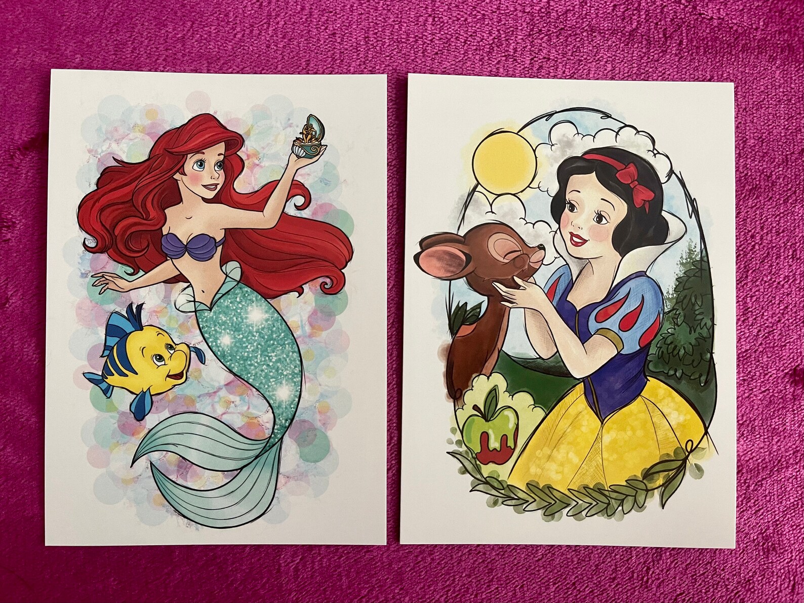Disney Princess A6 Postcards/Art prints | Etsy