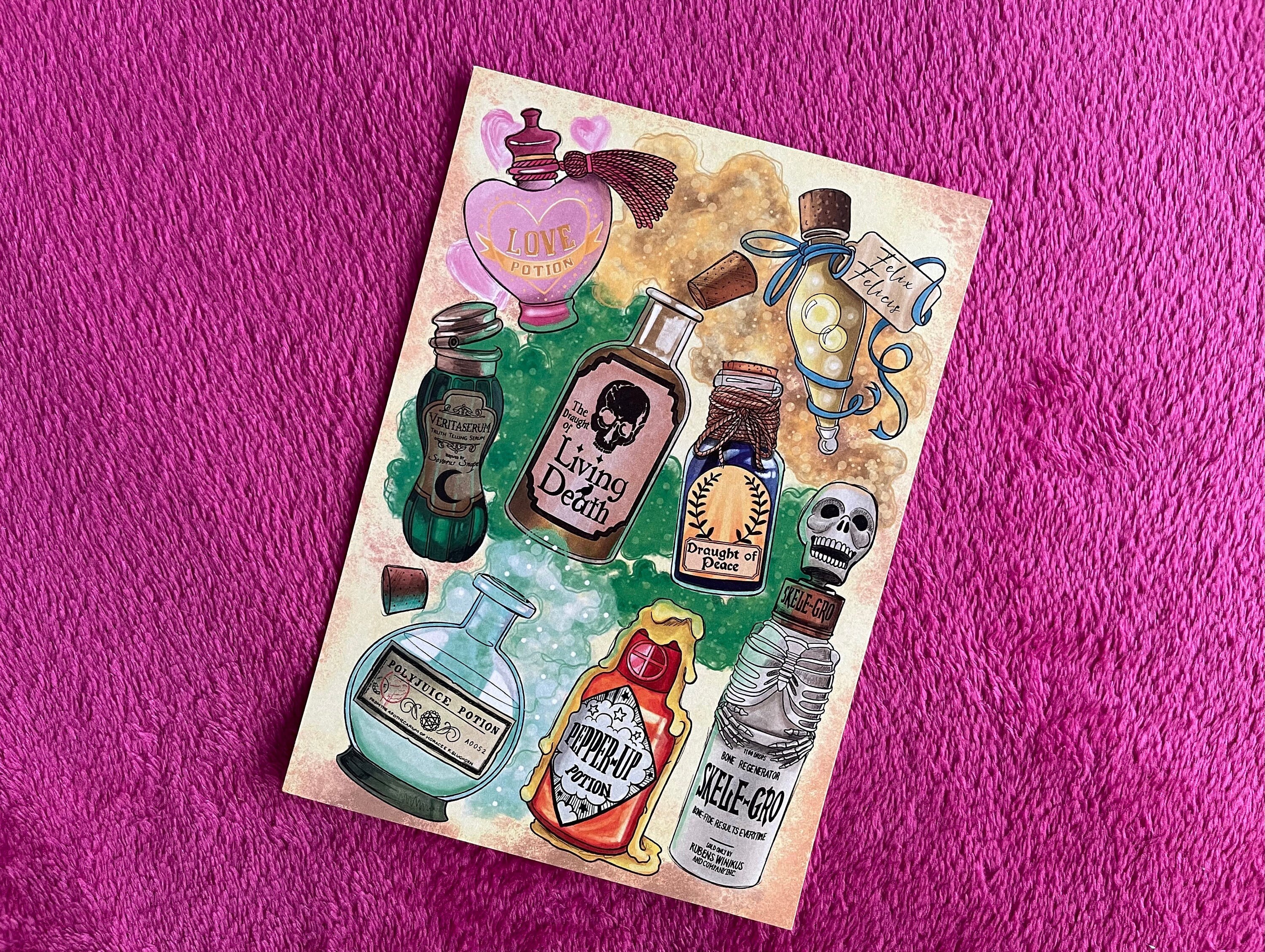 Harry Potter Potions A5 art print