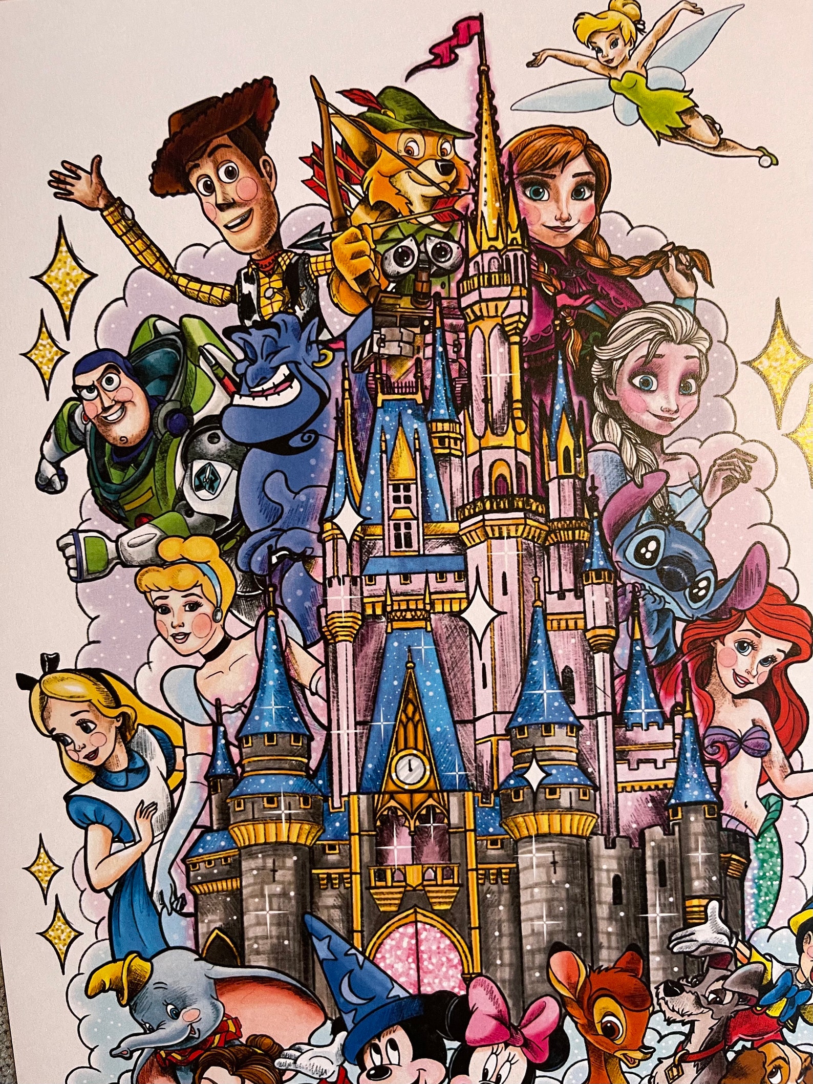 Disney Favourites Magic Kingdom A4 Castle Art Print - Etsy