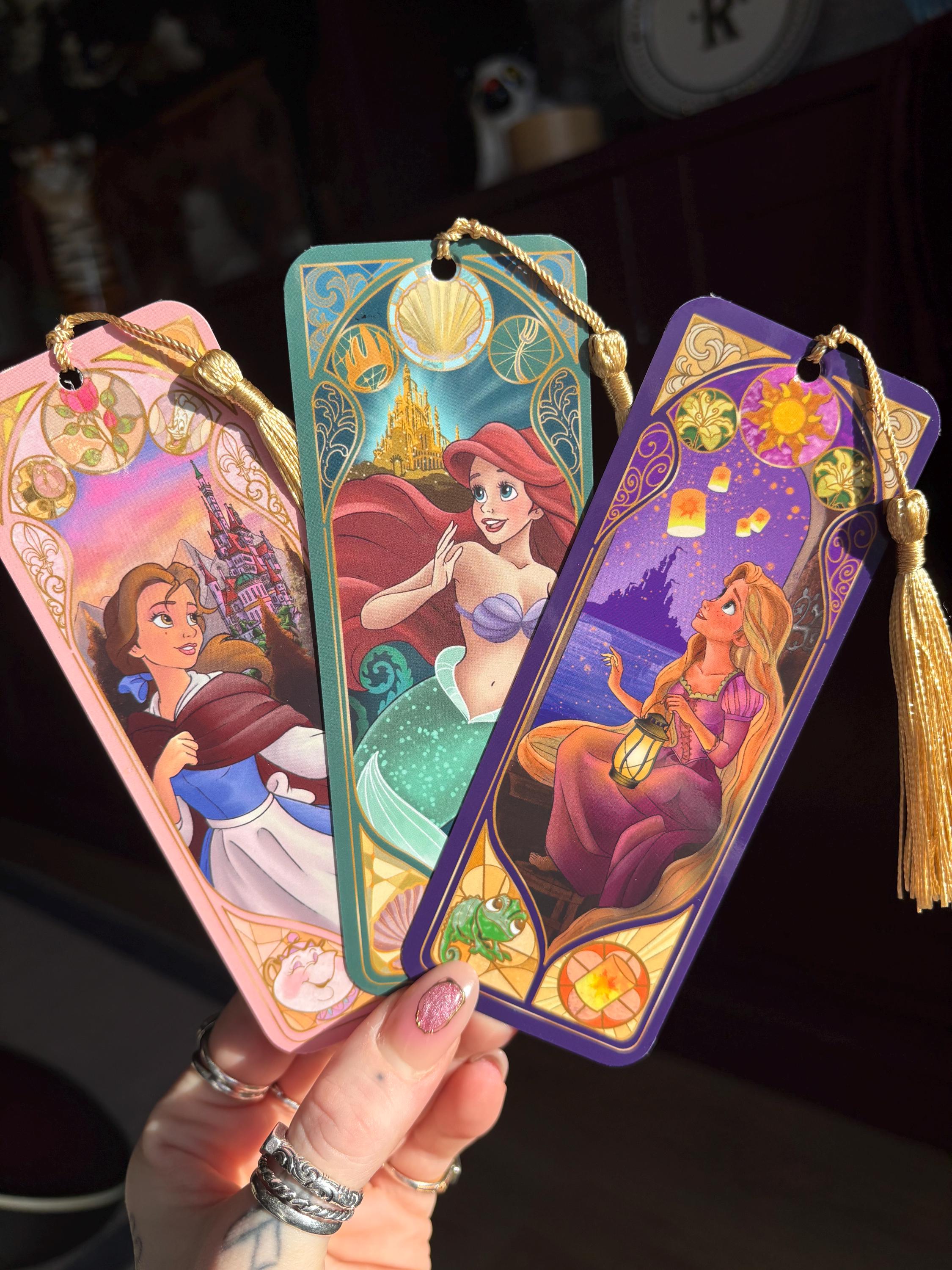 Art Nouveau Beauty and the Beast Belle Double Sided Bookmark - Etsy