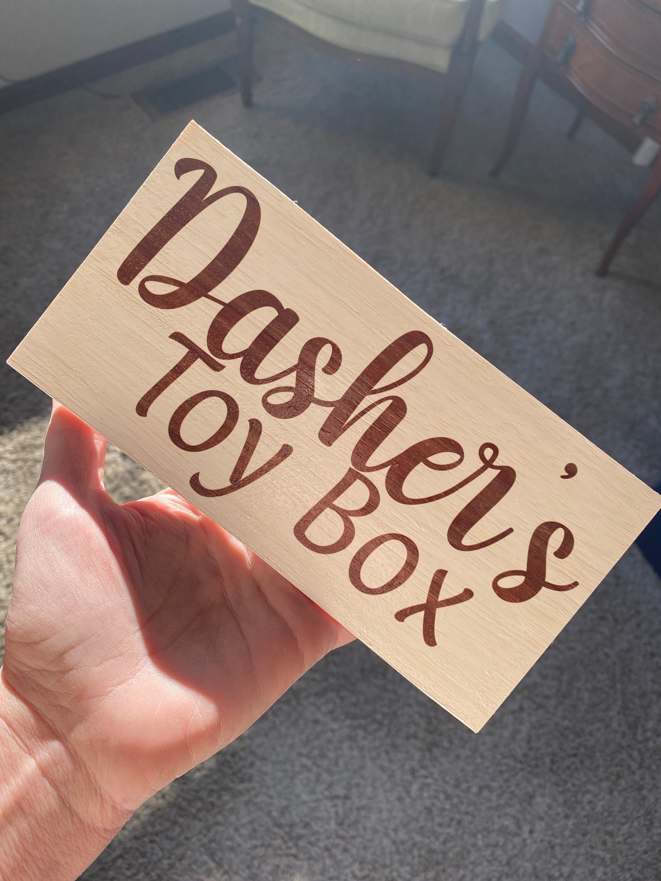 Toy Box Name Sign Toy Box Sign for Dogs Toy Box Sign for Etsy