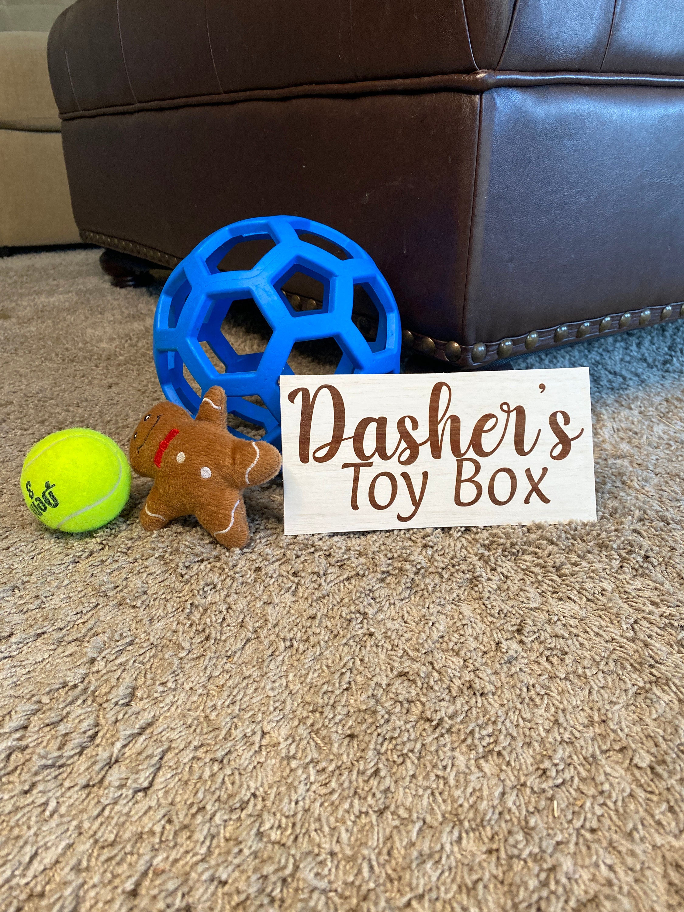 Toy Box Name Sign Toy Box Sign for Dogs Toy Box Sign for Etsy