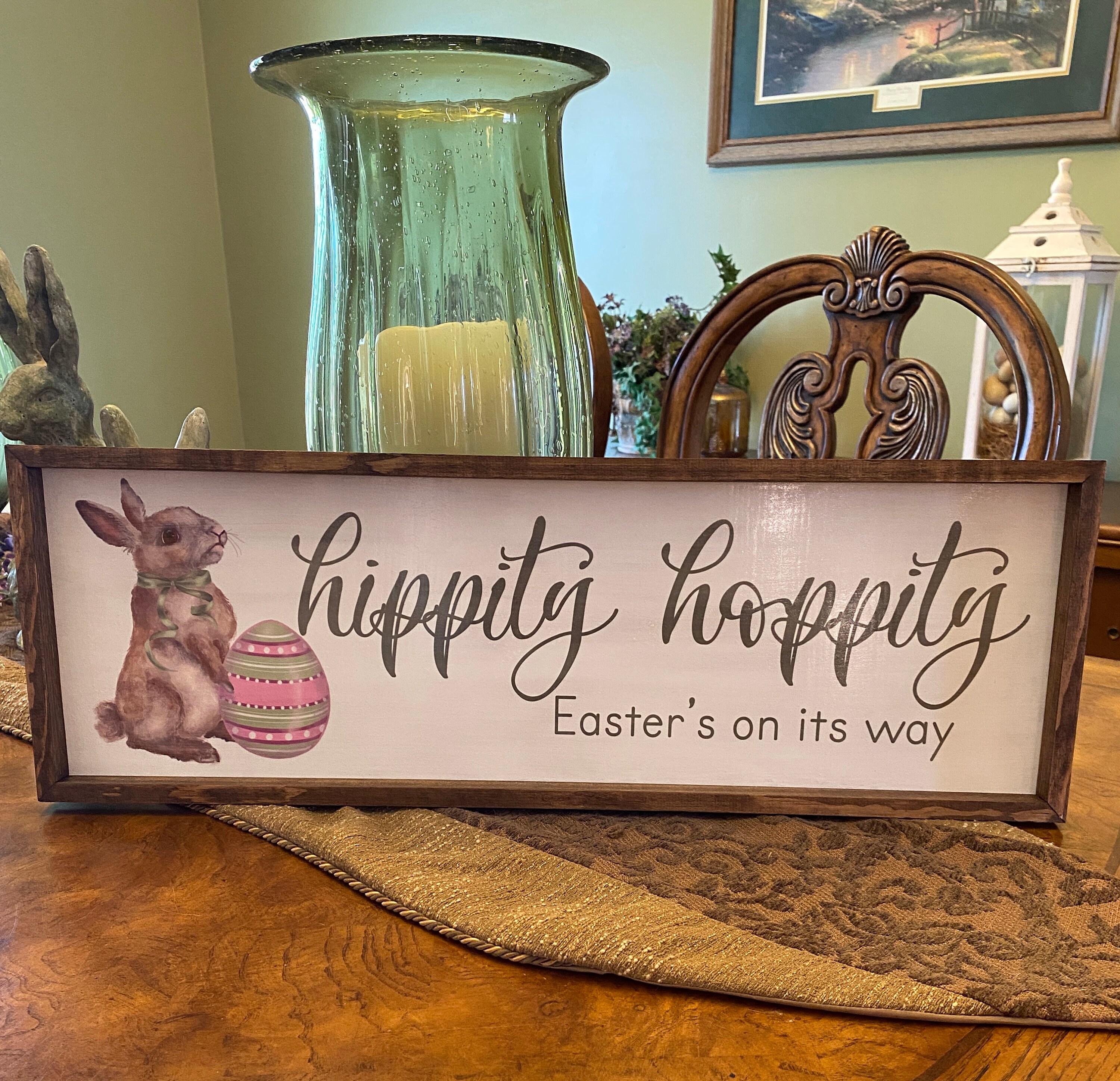 Easter Farmhouse Sign Easter Decor Kitchen Easter Decor Etsy UK