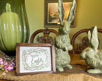 Happy Easter Farmhouse Sign | Easter Decor | Easter Decorations for Home | Spring Signs | Easter Mantle Decor | Easter Gift for Adults