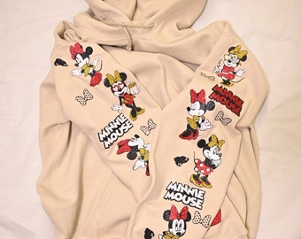 Minnie Mouse inspired Glitter hoodie