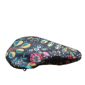 Saddle cover &quot;Blütenmeer&quot; made of 100% cotton with water-repellent coating