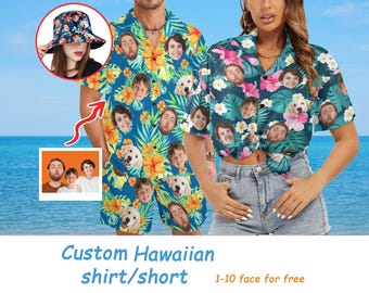 Custom Face Hawaiian Shirt, Personalized Summer Party Shirt