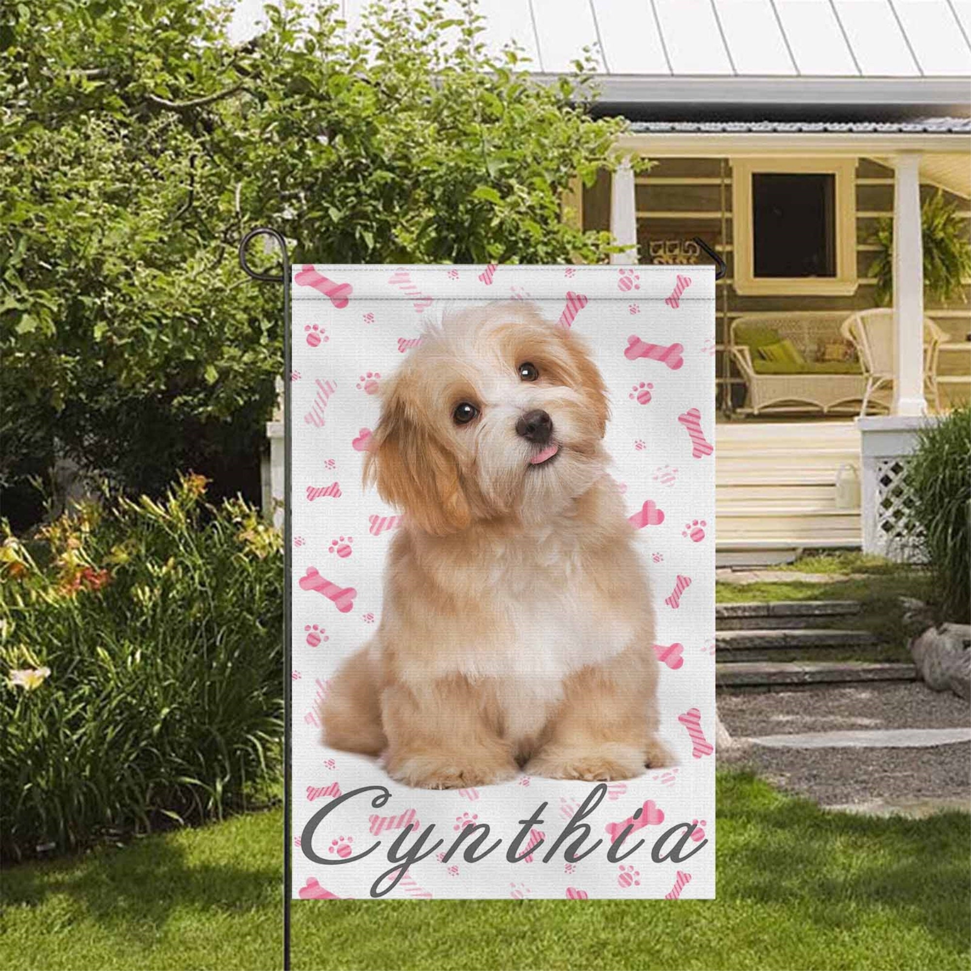 Personalized dog garden flags cheap